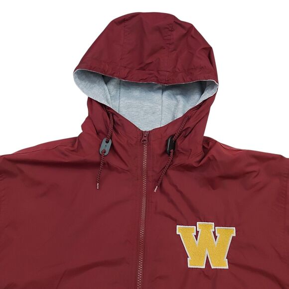 Port Authority Jacket Mens Small Burgundy Full Zip Lined Nylon Preppy University - Picture 2 of 12